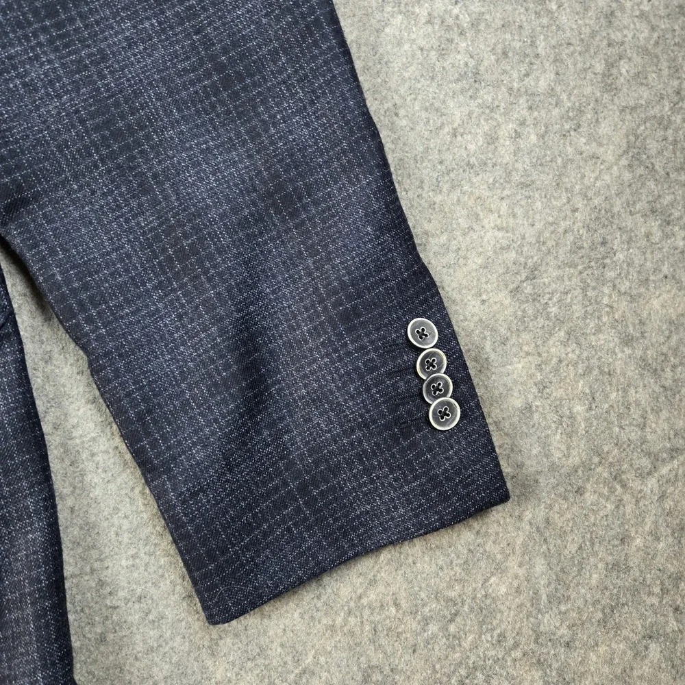 Alberto Zimni Blazer Mens 42‎ Blue Reda 1865 Super 110s Italy Made 2 Button